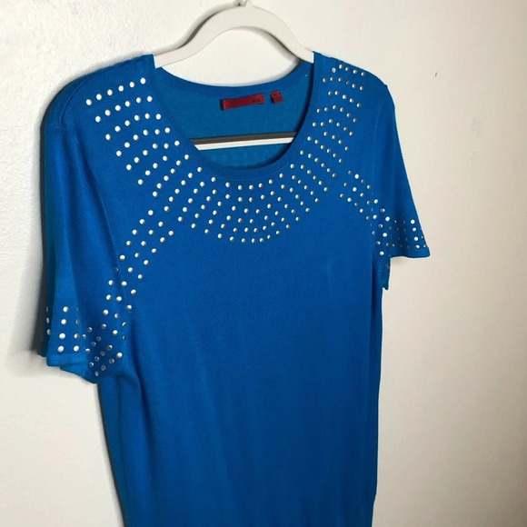 Red Brand short sleeve sweater with stones XL size - Picture 2 of 4